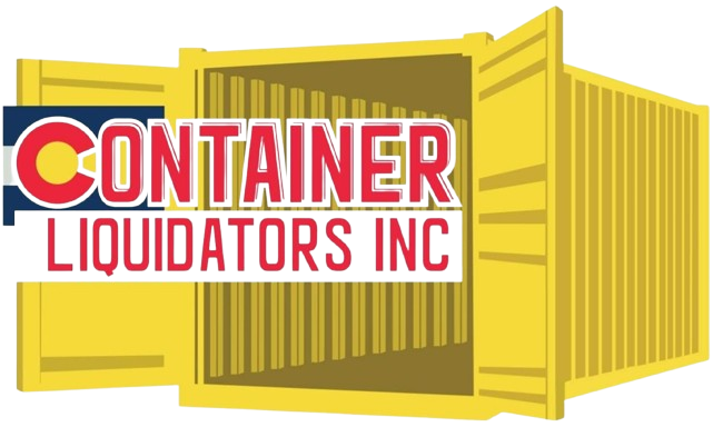 A yellow container with the words " container liquidators inc ".